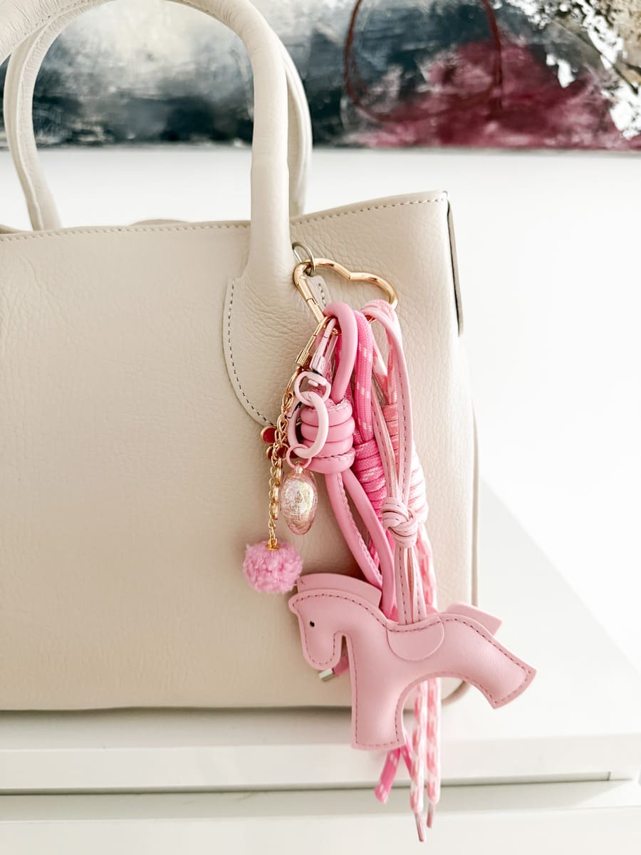 Taschenanhänger PONY rose