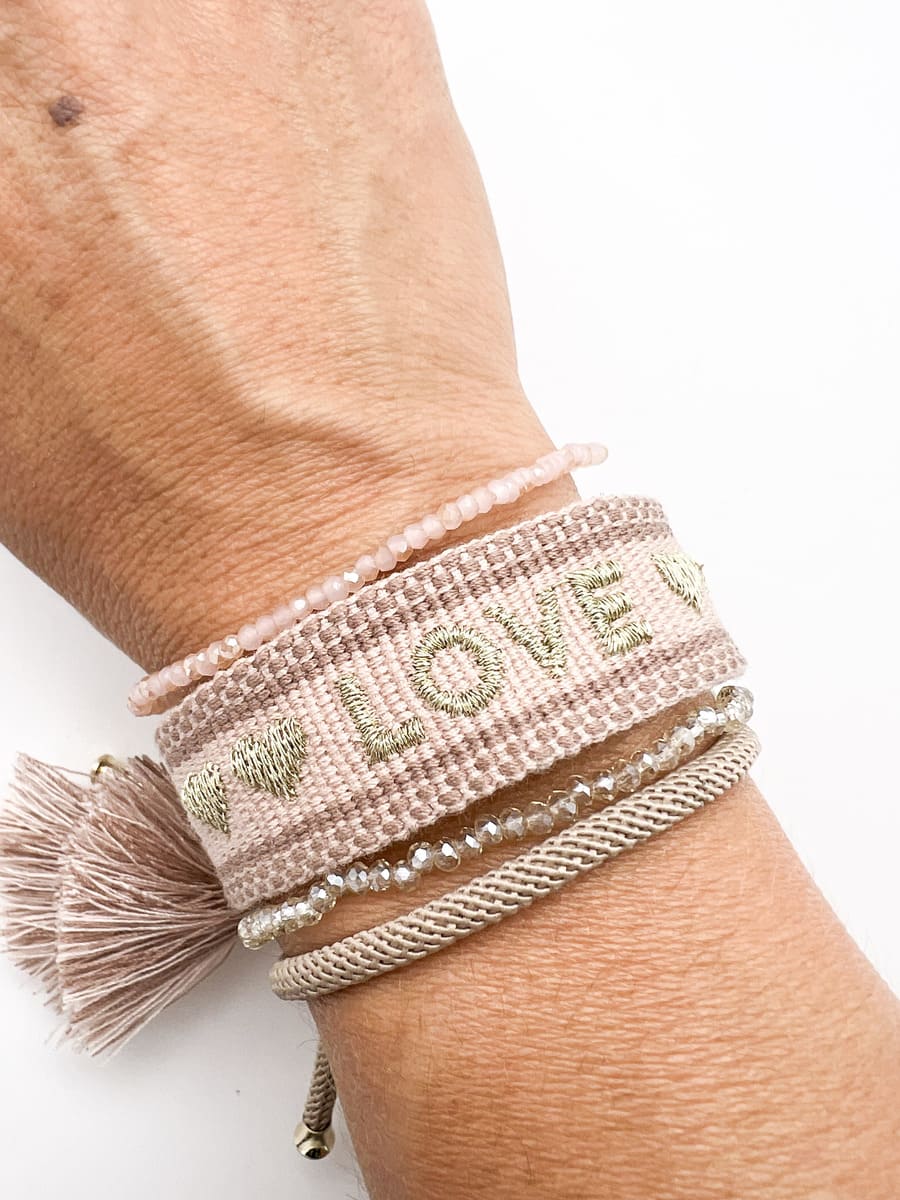 Armband-Set J'ADORE LOVE ROSE