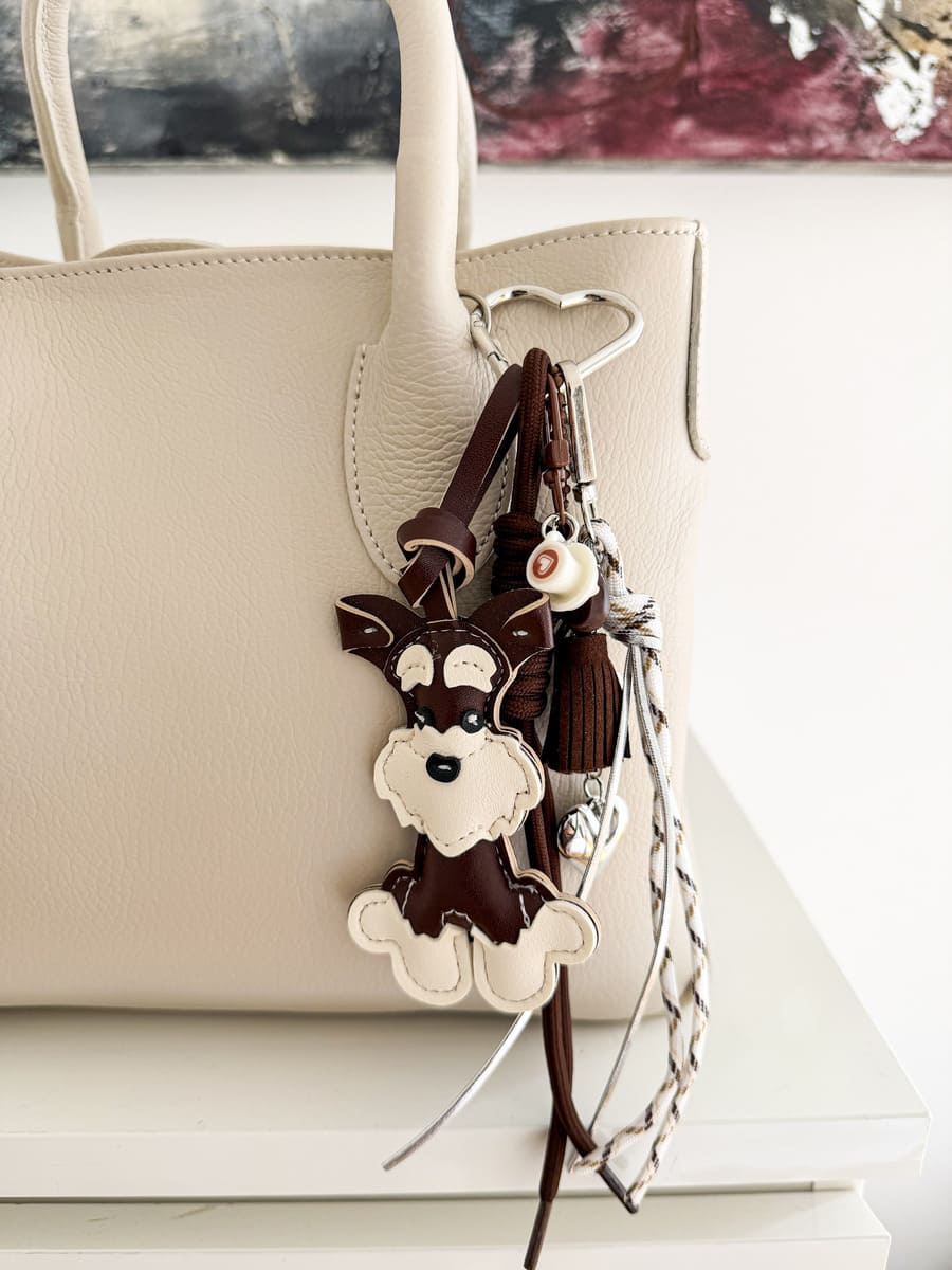Taschenanhänger SCHNAUZER braun