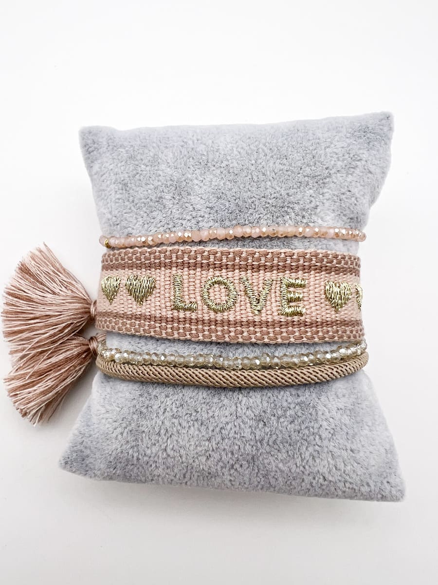Armband-Set J'ADORE LOVE ROSE