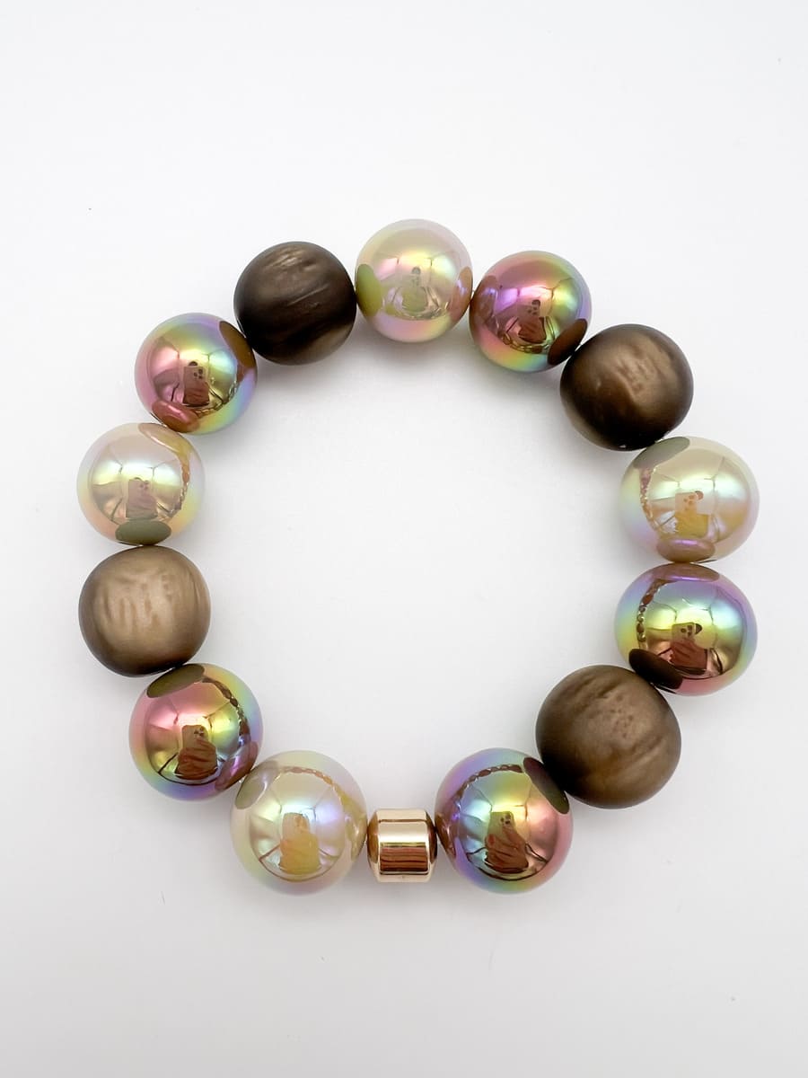 Armband MIRACLE PEARLS BROWN MIX