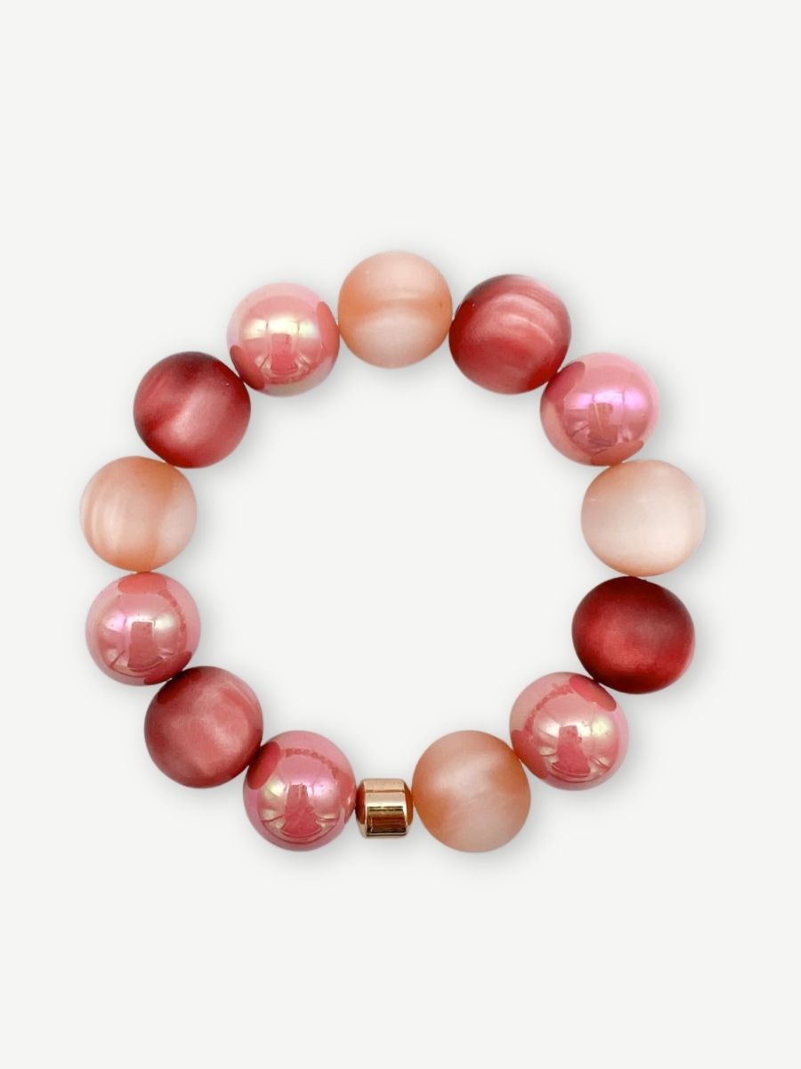 Armband MIRACLE PEARLS BURGUNDY MIX