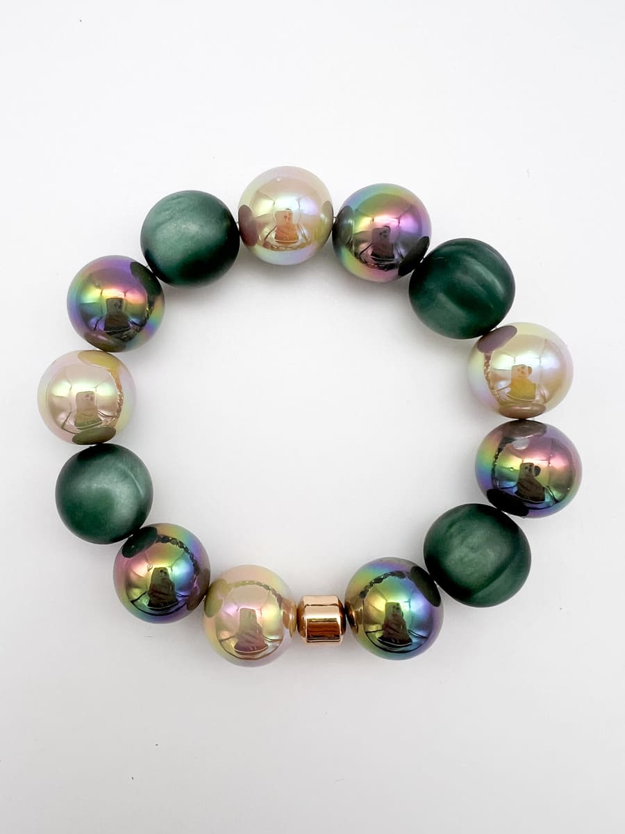 Armband MIRACLE PEARLS GREEN MIX