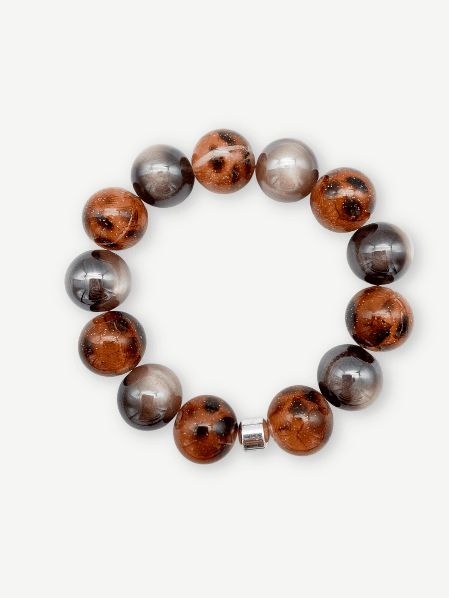 Armband MIRACLE PEARLS LEO DARK BROWN