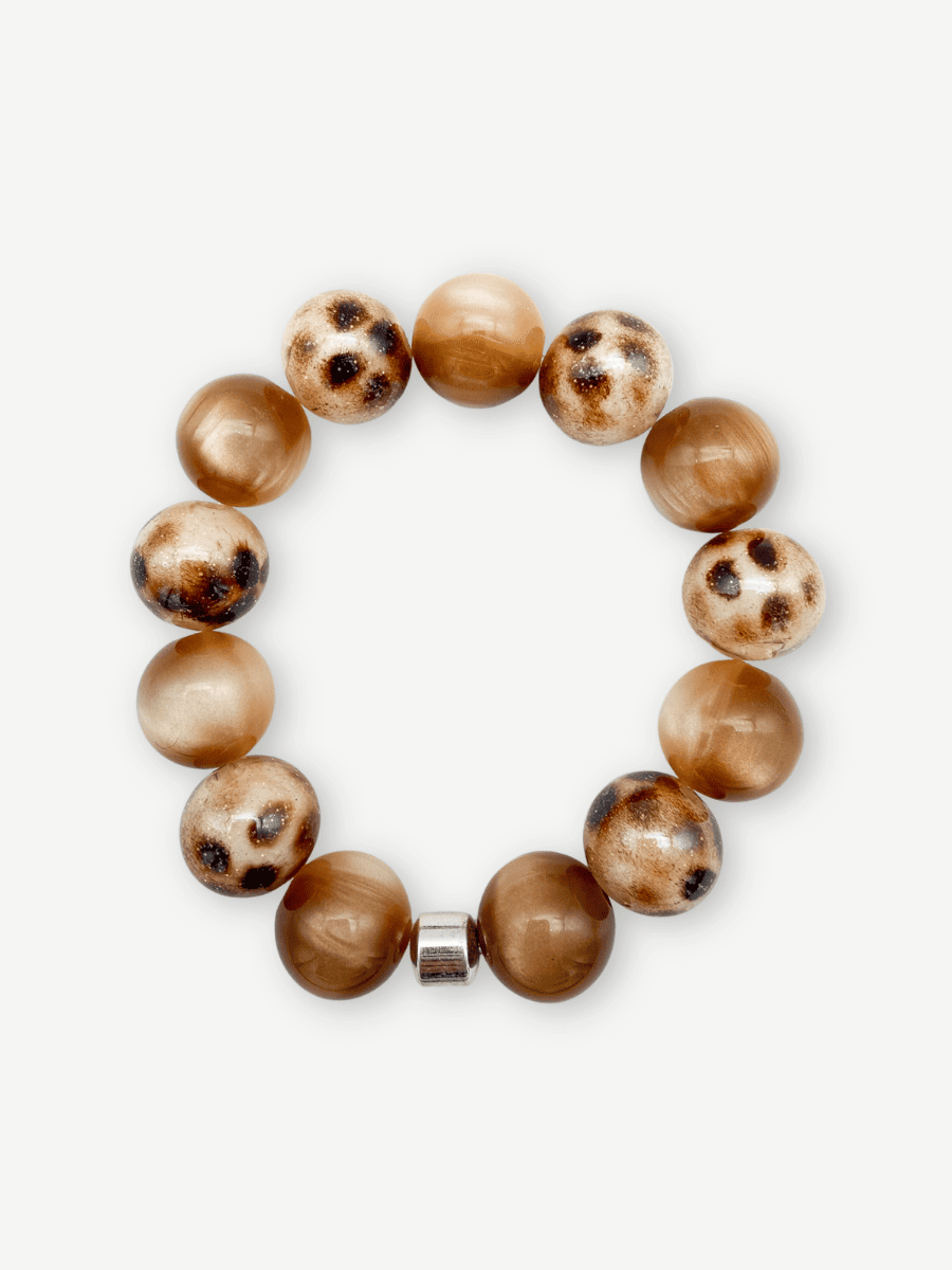 Armband MIRACLE PEARLS LEO LIGHT BROWN