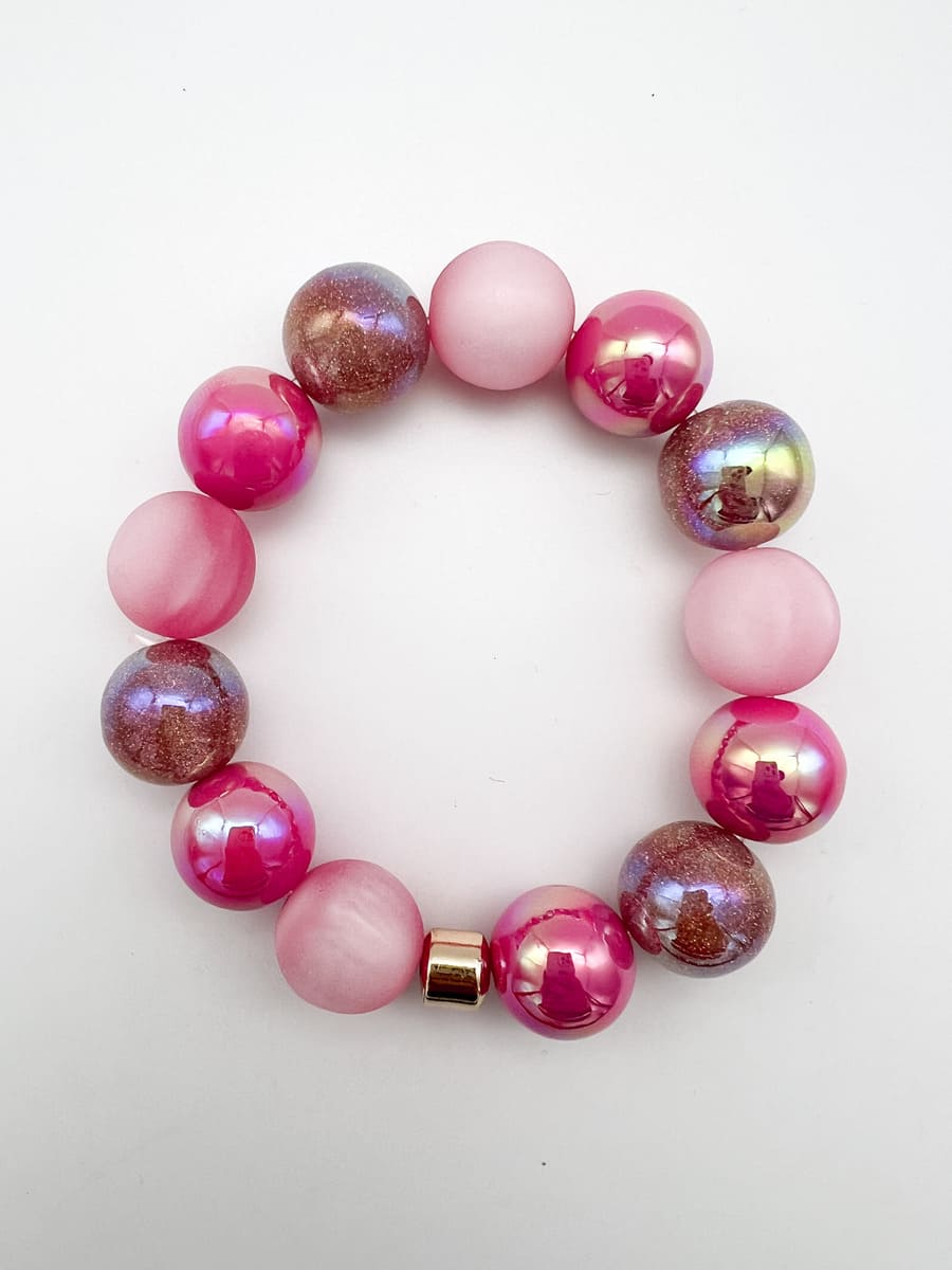 Armband MIRACLE PEARLS PINK MIX