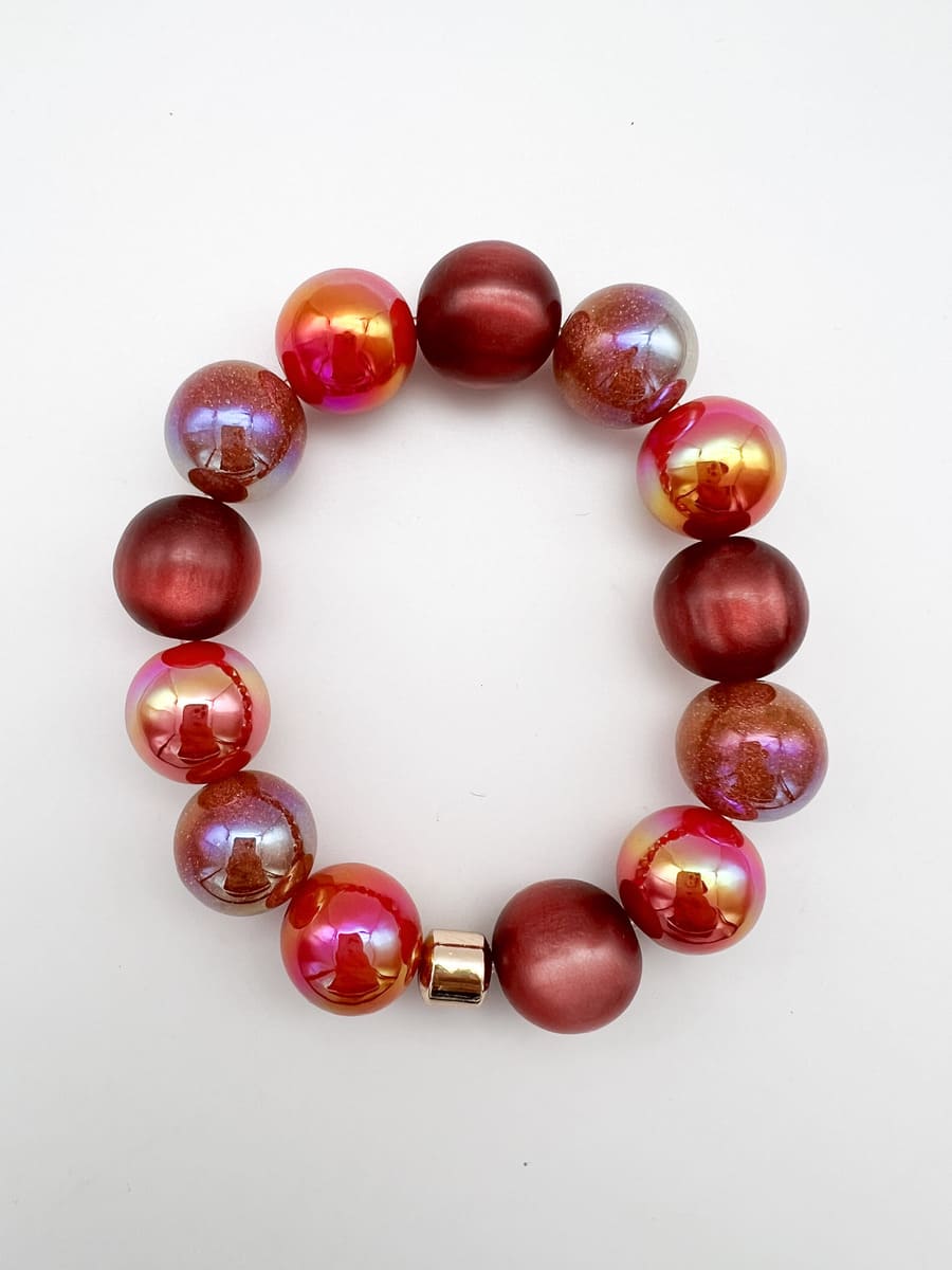 Armband MIRACLE PEARLS RED MIX
