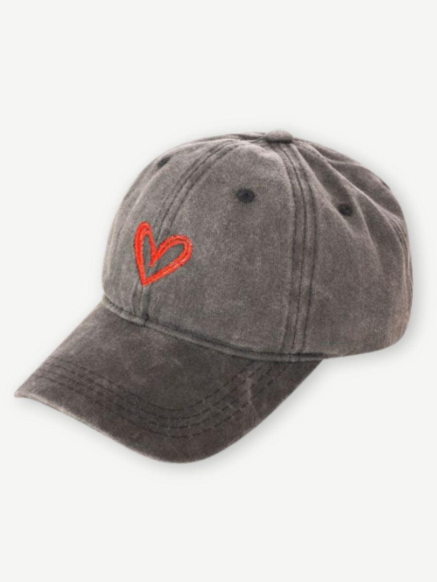 Cap RED HEART grey