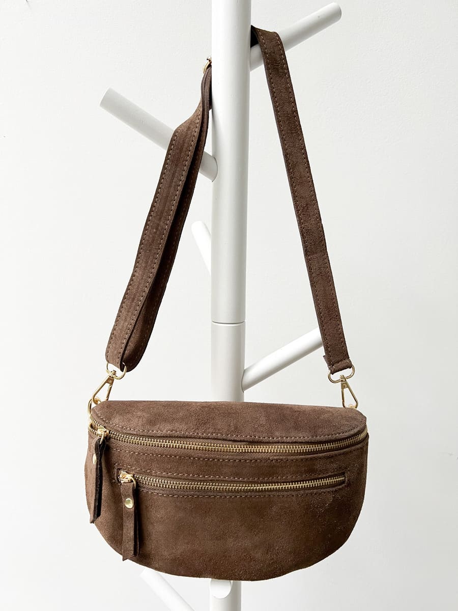 Crossbody Bag MIAMI VELOURS HAZELNUT