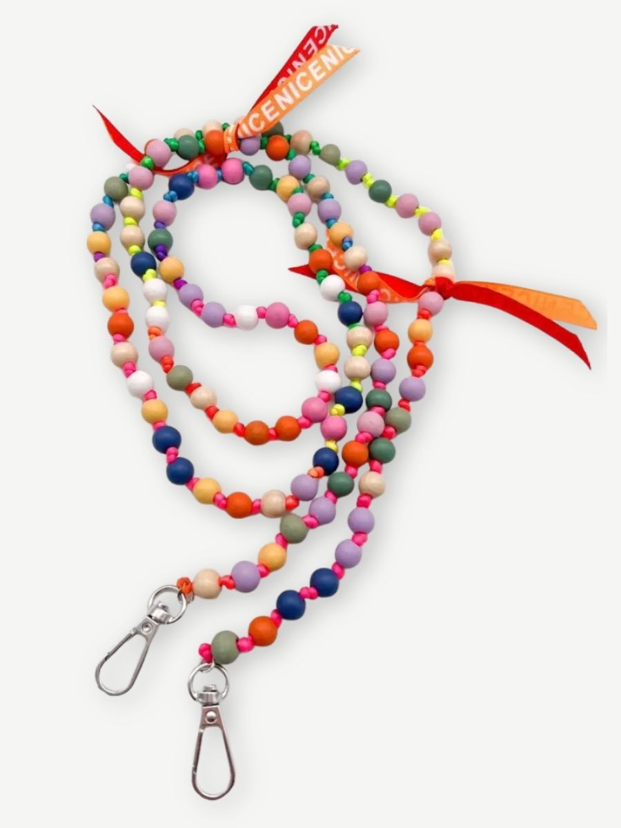 Crossbodykette IBIZA BUNT aus Holzperlen