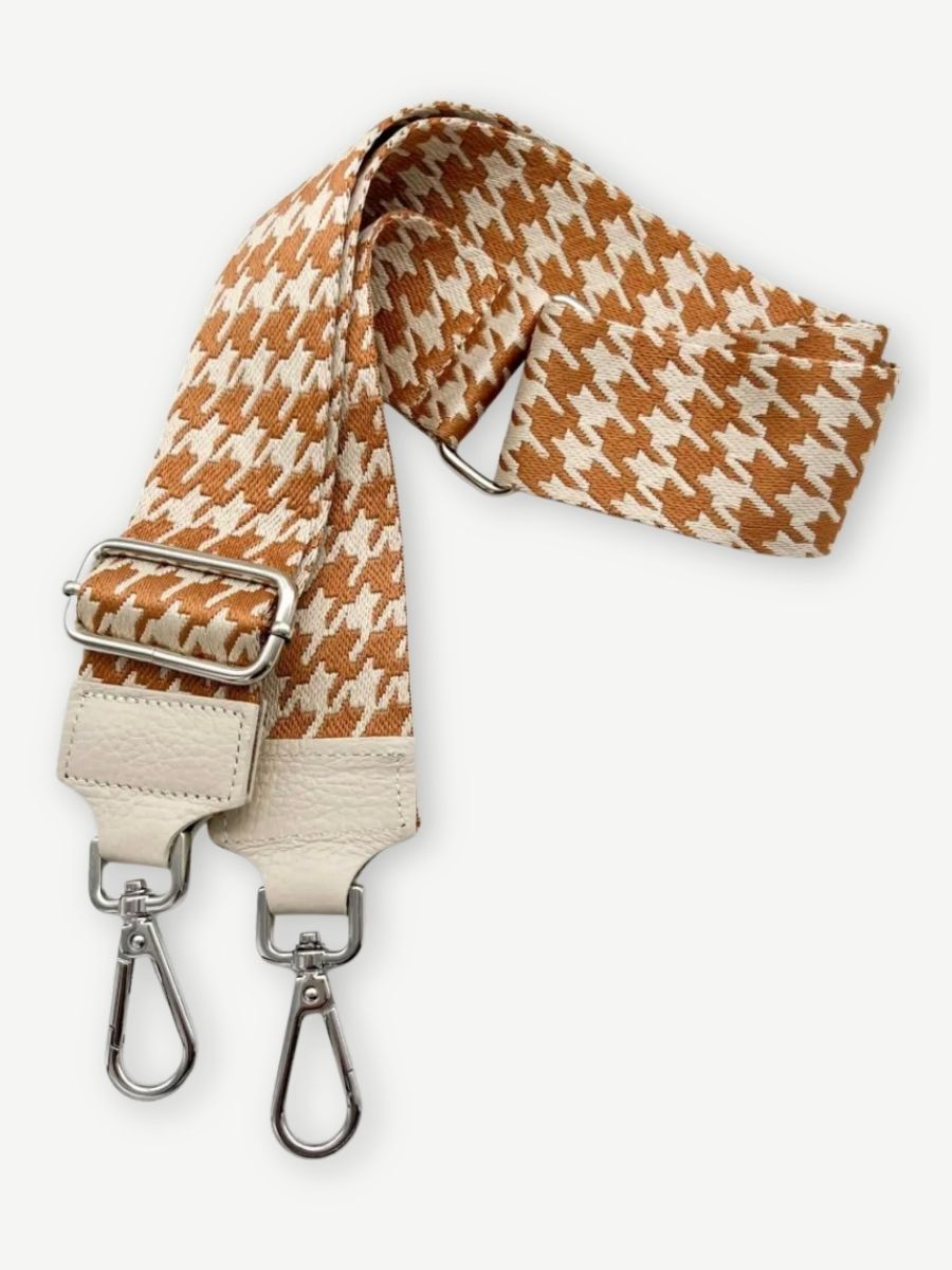 Gurt COGNAC KARIERT CREAM