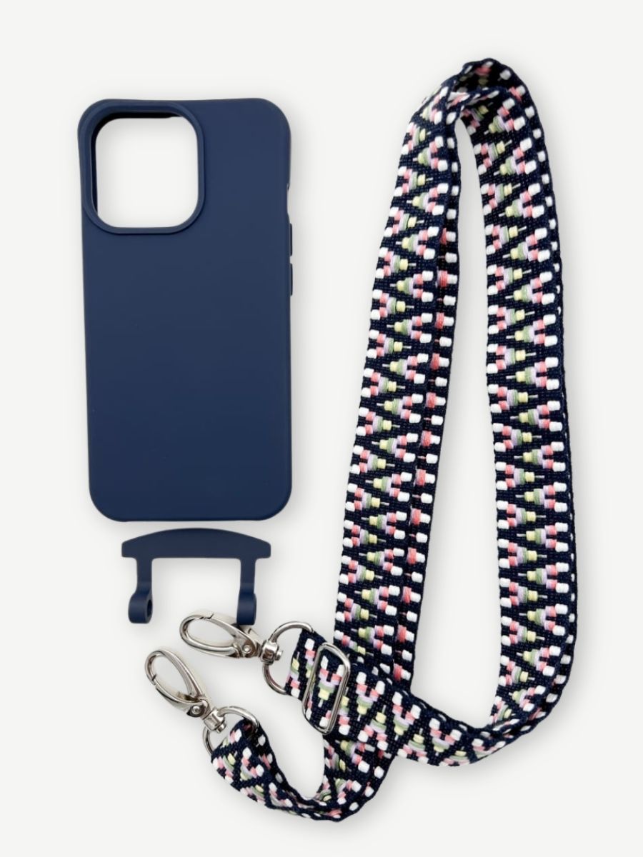 Handyband STRIPES RAINBOW handyhülle navy iphone