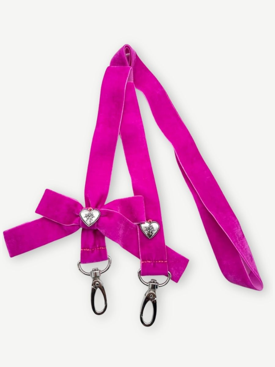 Handyband beerenfarben pink aus Samt