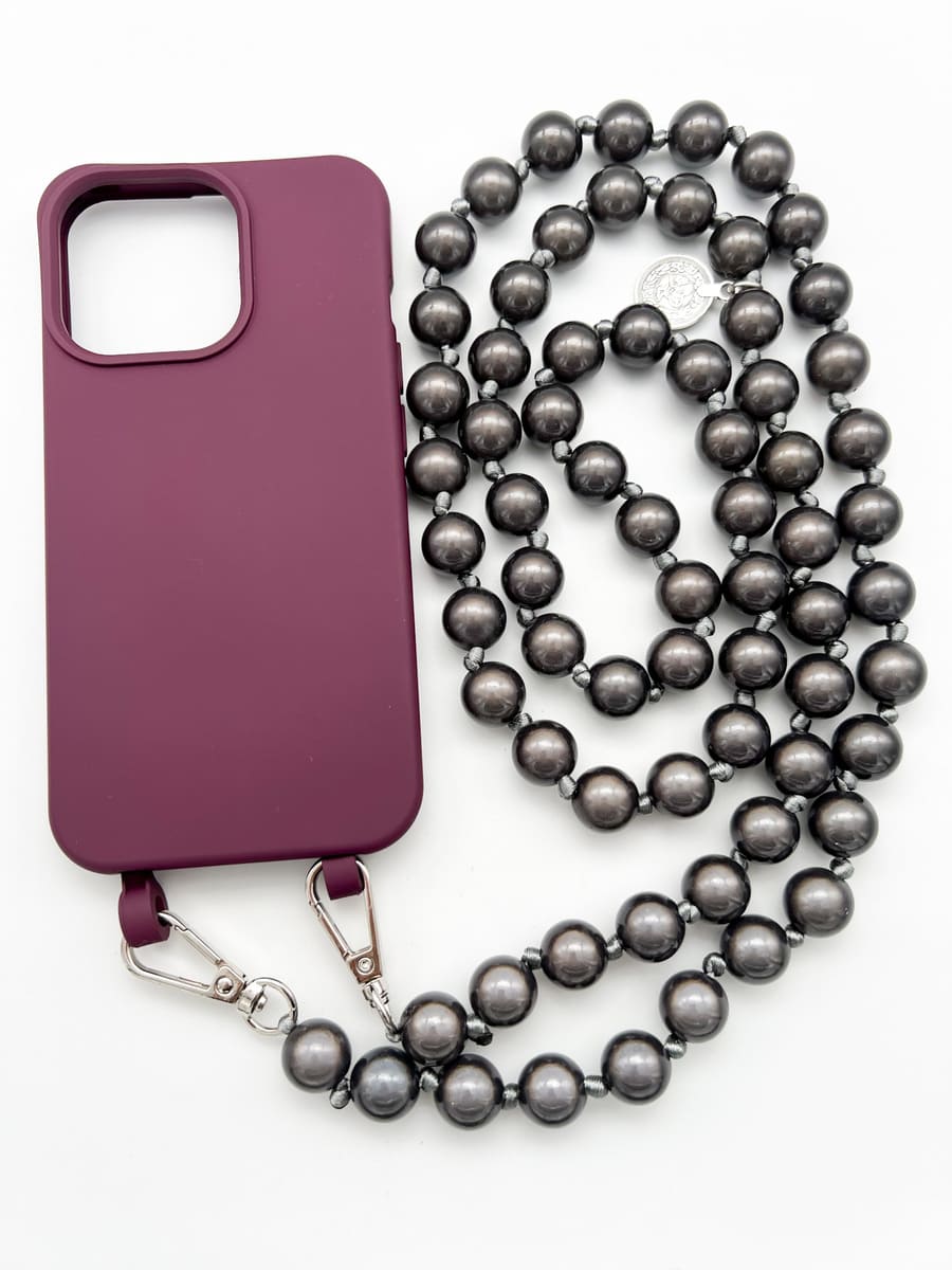 Set Handykette MIRACLE ANTHRAZIT mit Hülle BERRY für iPhone