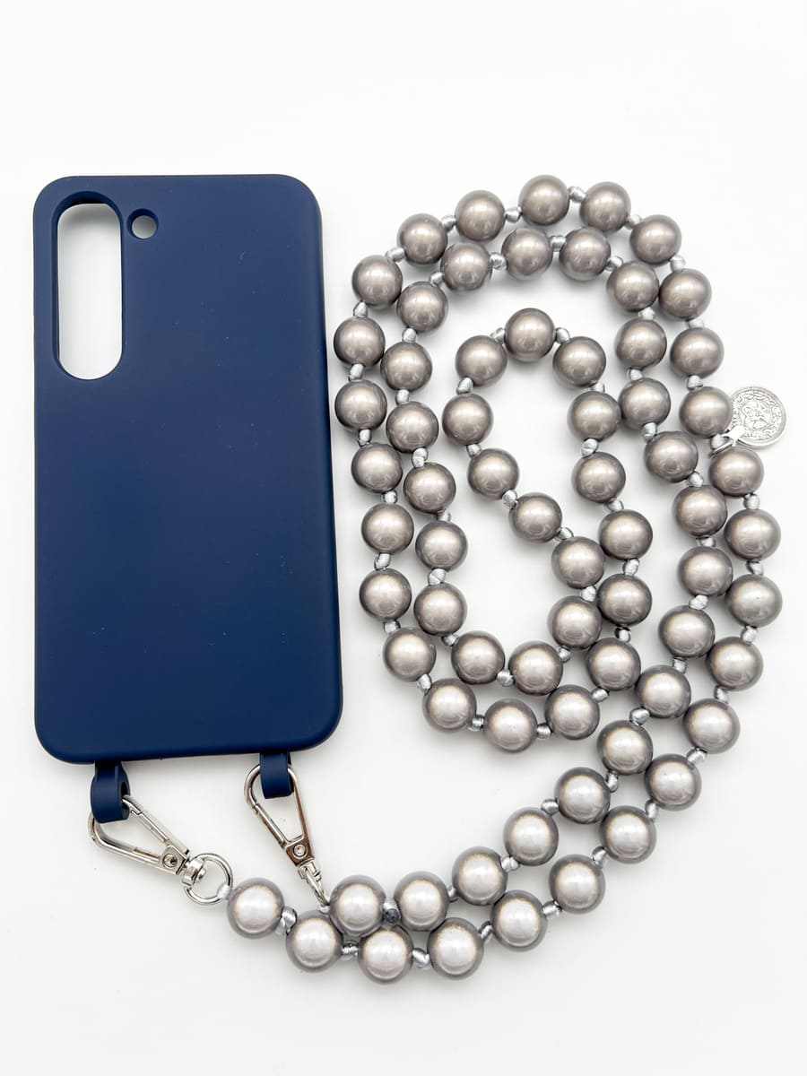 Set Handykette MIRACLE STONE mit Hülle NAVY für Samsung