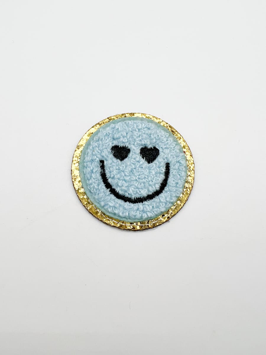 Smiley Sticker hellblau