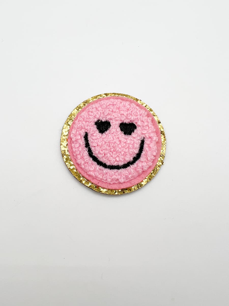 Smiley Rosa Sticker Schenkt ein Lächeln, Aufkleber 5x5 - .de