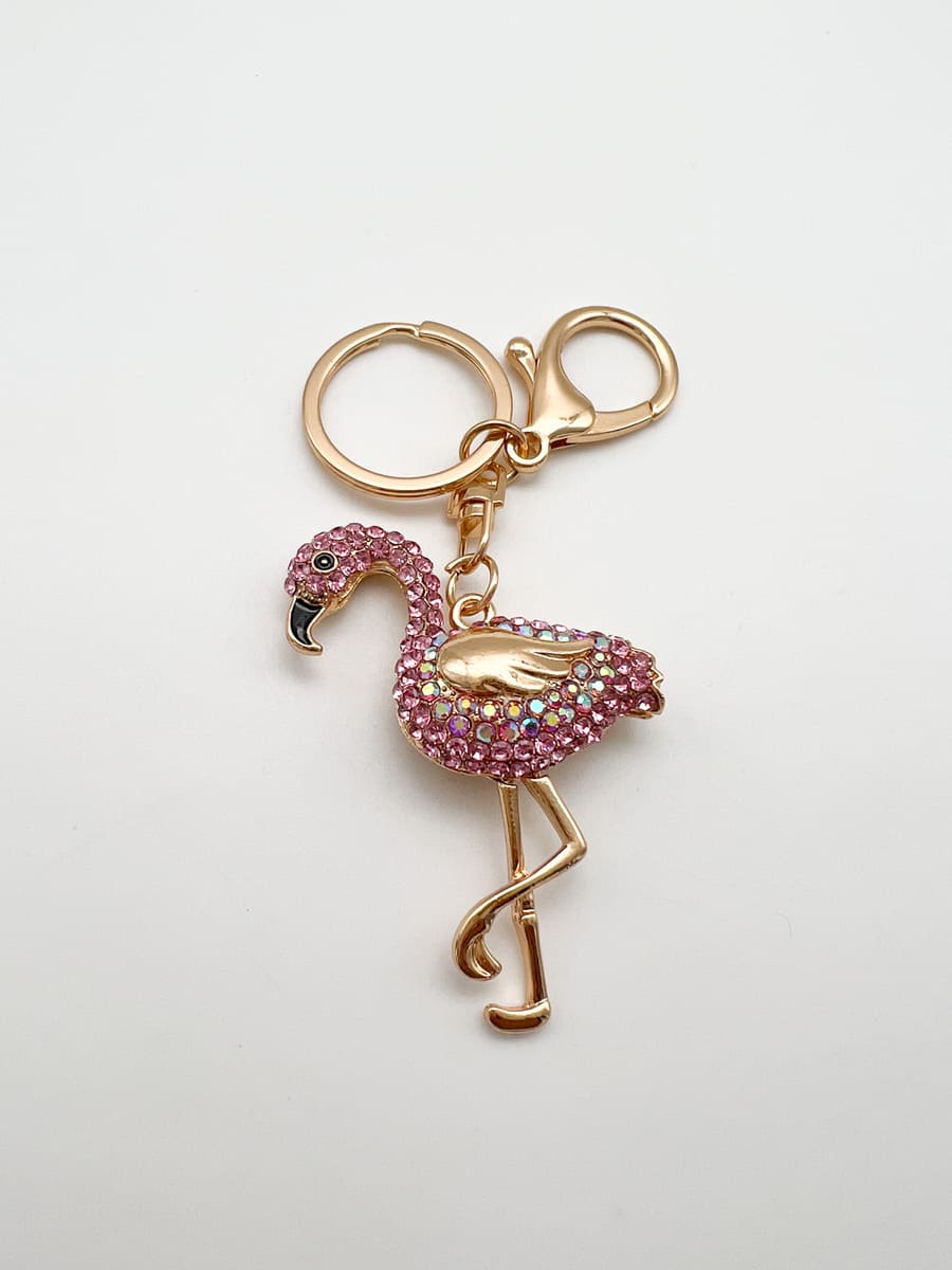 Schlüsselanhänger Flamingo bunt