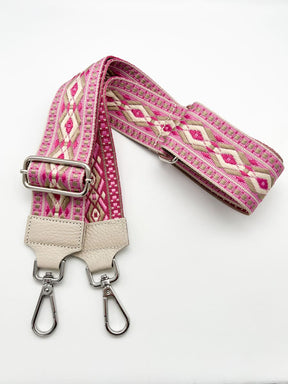 Gurt pink mit Blumen