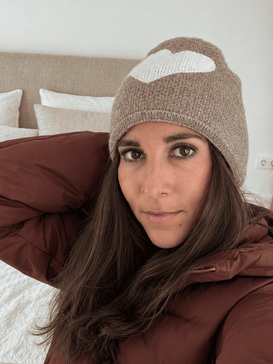 Mütze BEANIE HEART beige