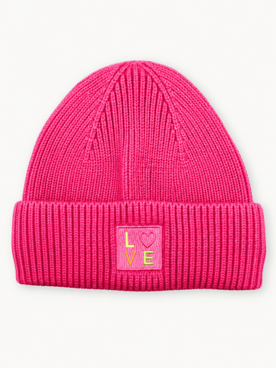 Mütze mit Aufdruck LOVE pink