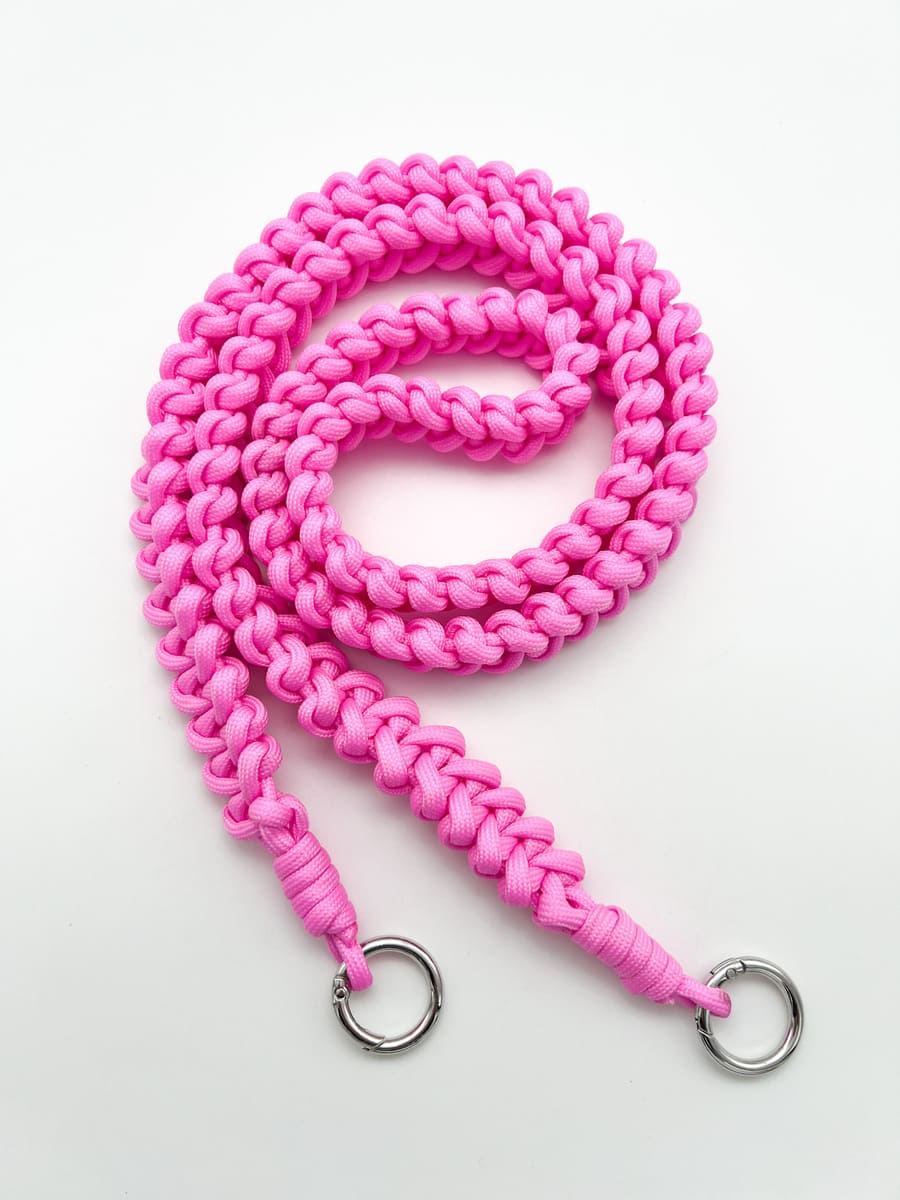 Handyband neon pink geflochten Makramee