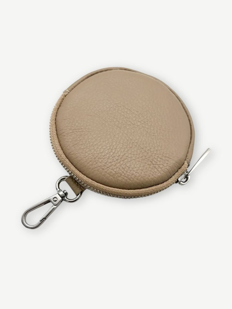 Mini Bag rund anhänger beige