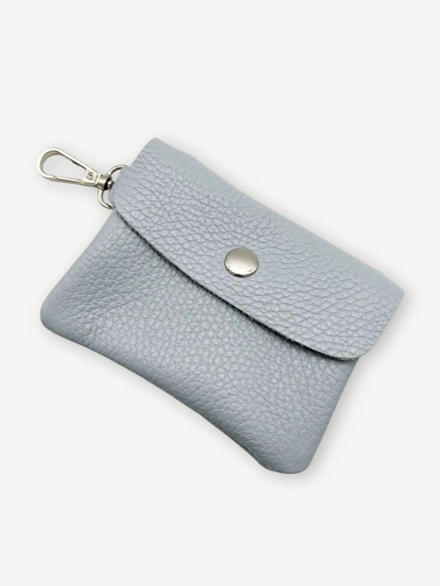 Mini bag eckig aus leder hellblau