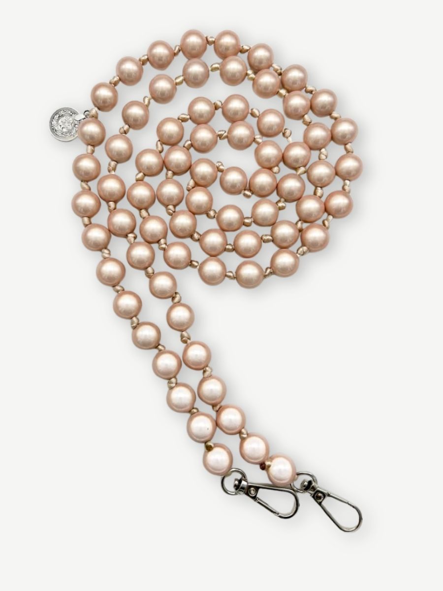Handykette aus Magic Pearls in beige