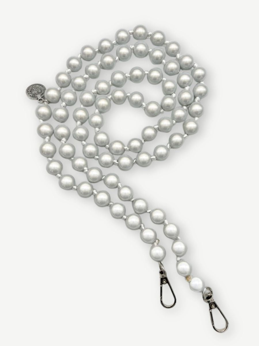 Handykette aus Magic Pearls silber