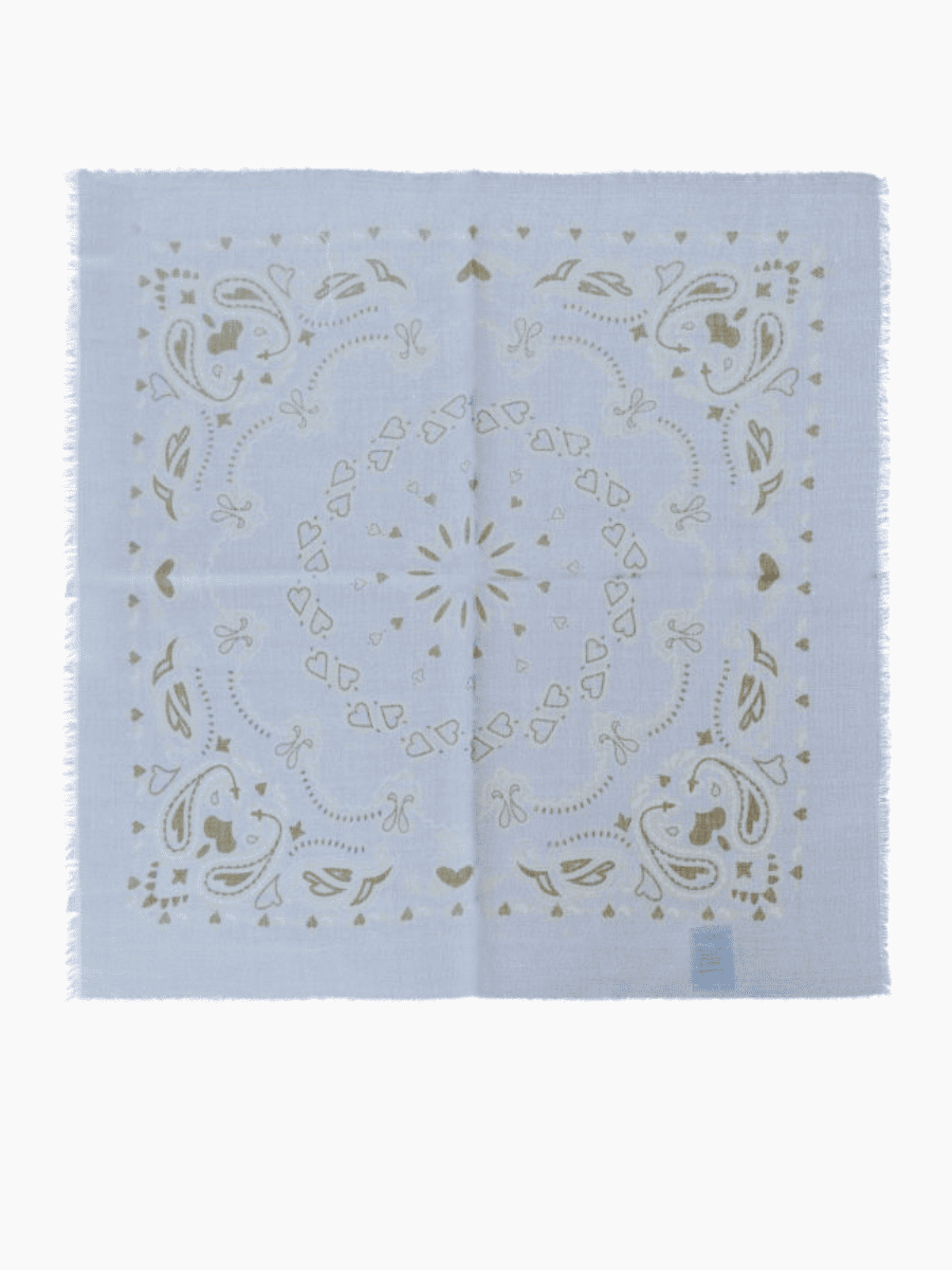 Nickituch Wollmix PAISLEY hellblau