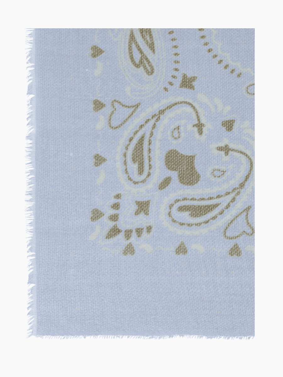 Nickituch Wollmix PAISLEY hellblau