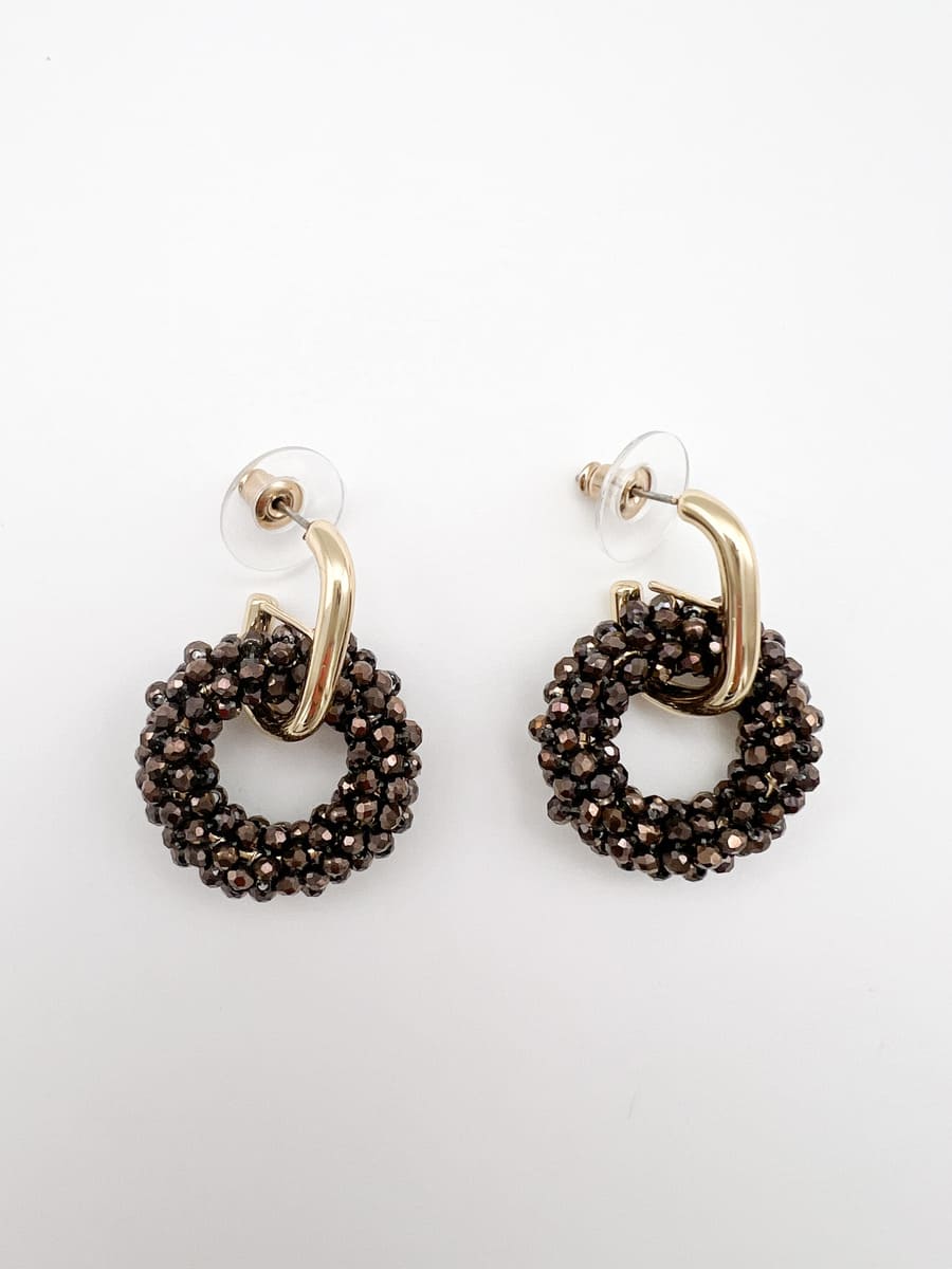 Ohrringe CRYSTAL RINGS BROWN