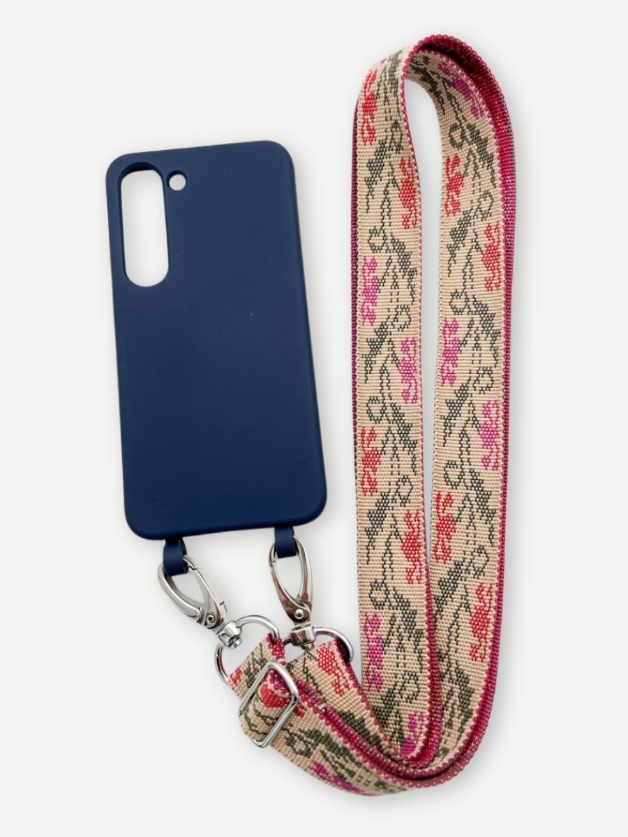 Set Handykette ALMI mit Hülle NAVY für Samsung