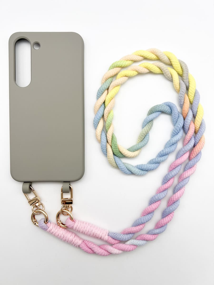 Set Handykette BALI RAINBOW mit Hülle STONE für Samsung