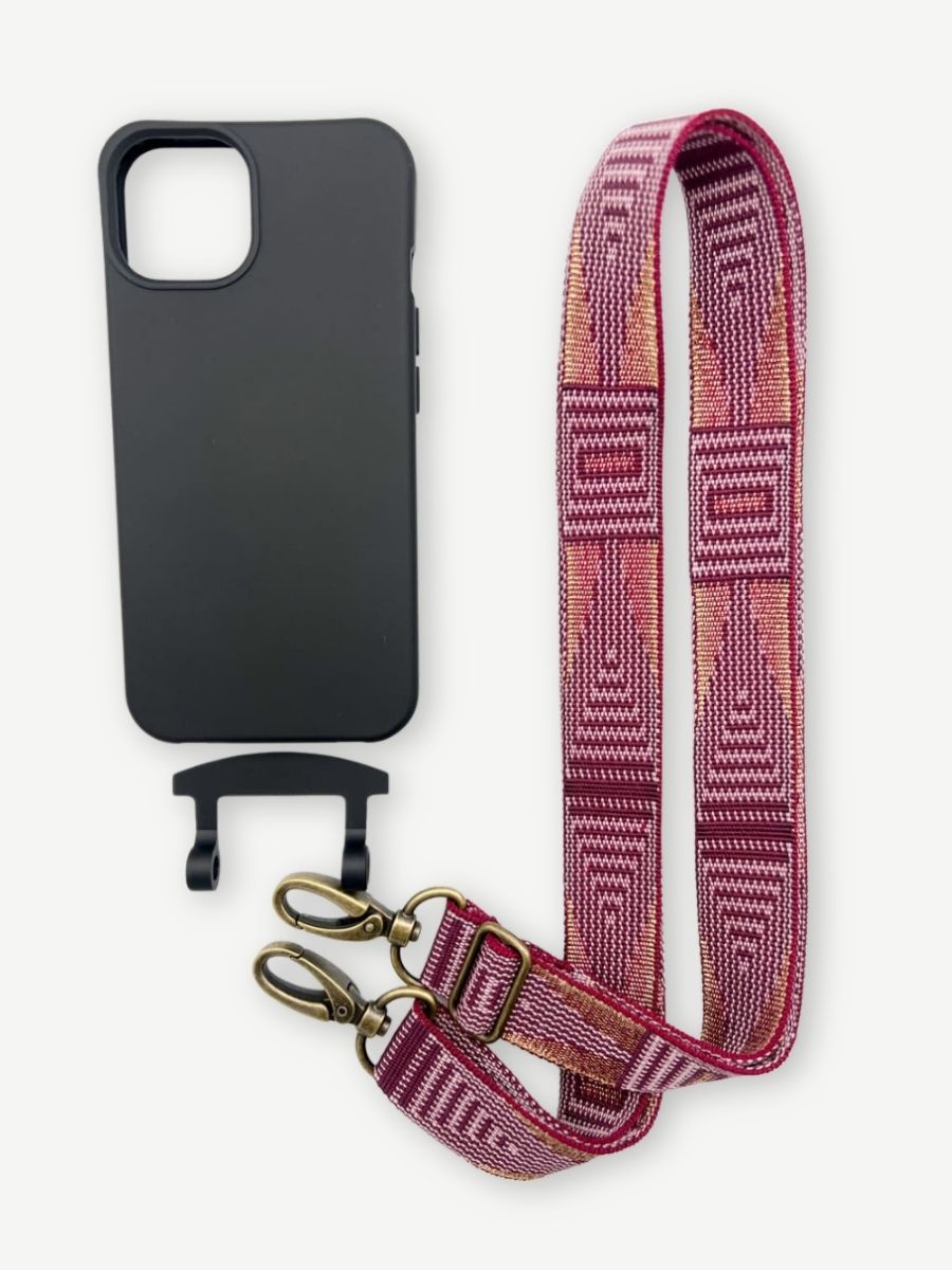 Set Handykette GOLDEN BERRY mit Hülle COAL für iPhone