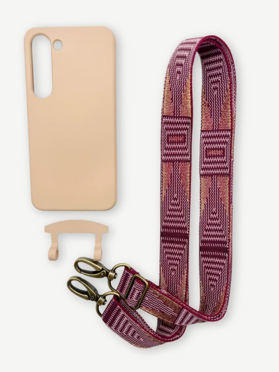 Set Handykette GOLDEN BERRY mit Hülle TOFFEE für Samsung