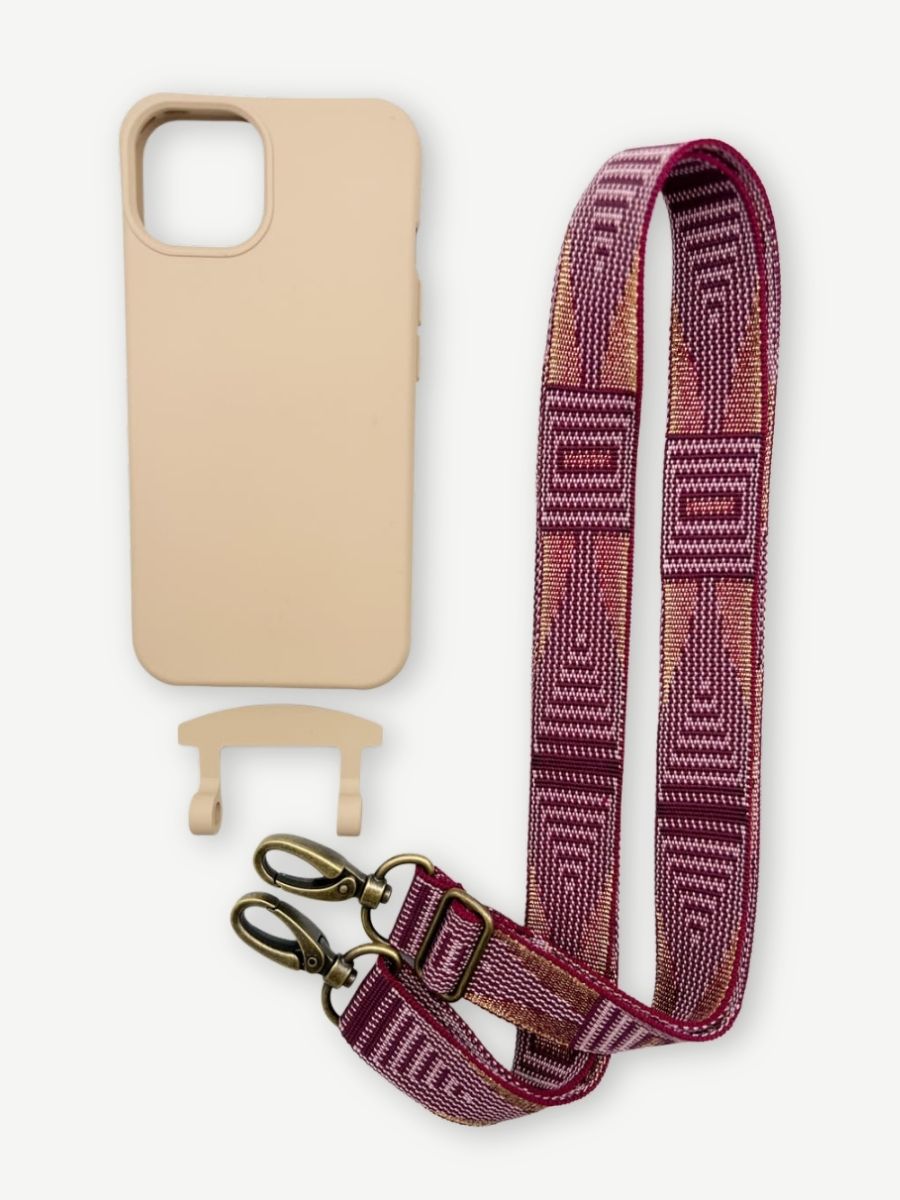 Set Handykette GOLDEN BERRY mit Hülle TOFFEE für iPhone
