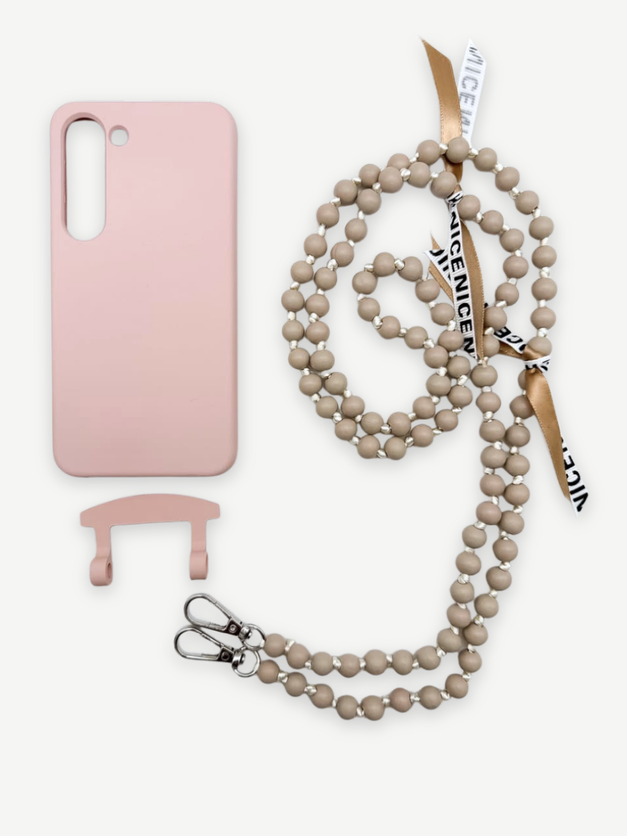 Set Handykette IBIZA BEIGE mit Hülle CANDY für Samsung