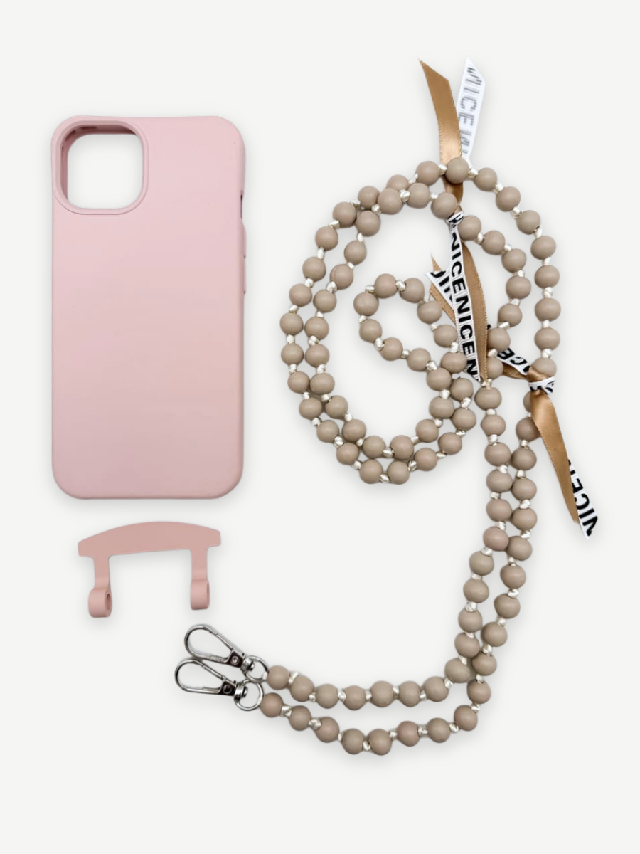 Set Handykette IBIZA BEIGE mit Hülle CANDY für iPhone