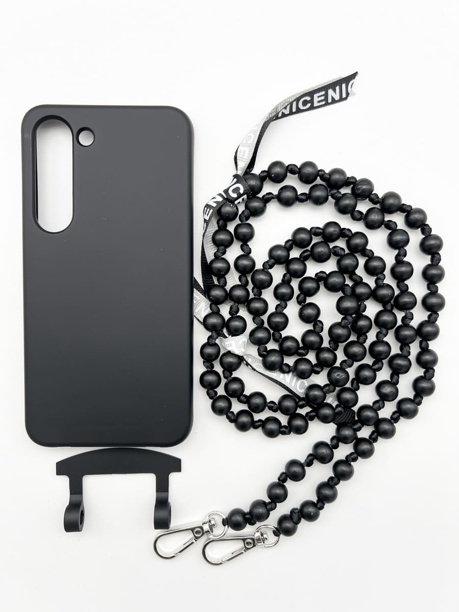 Set Handykette IBIZA BLACK mit Hülle COAL für Samsung