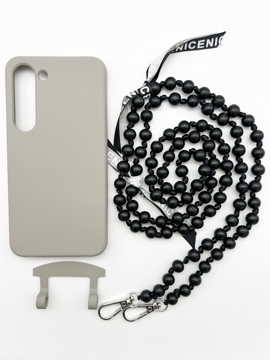 Set Handykette IBIZA BLACK mit Hülle STONE für Samsung