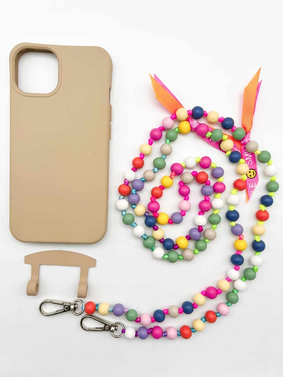 Set Handykette IBIZA BUNT mit Hülle TOFFEE für iPhone