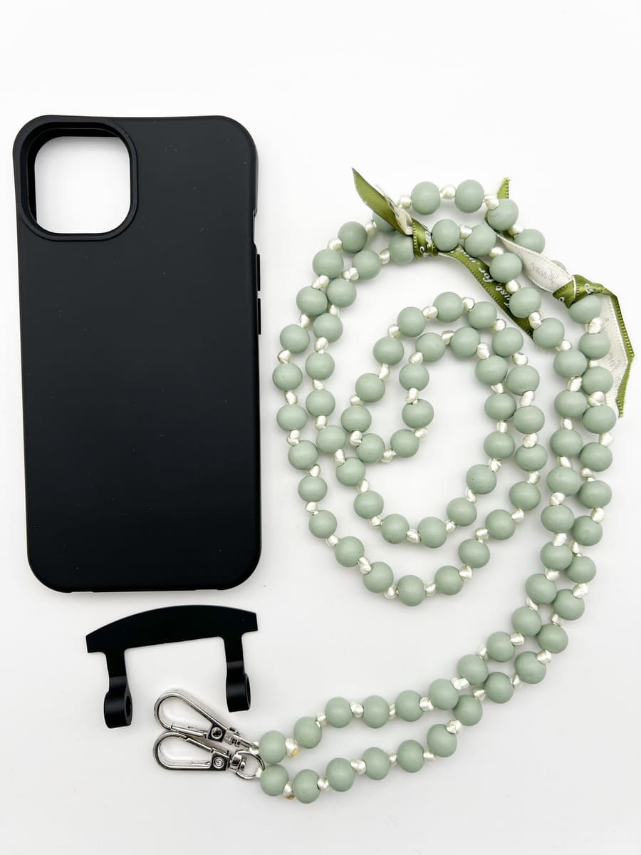 Set Handykette IBIZA GREEN mit Hülle COAL für iPhone