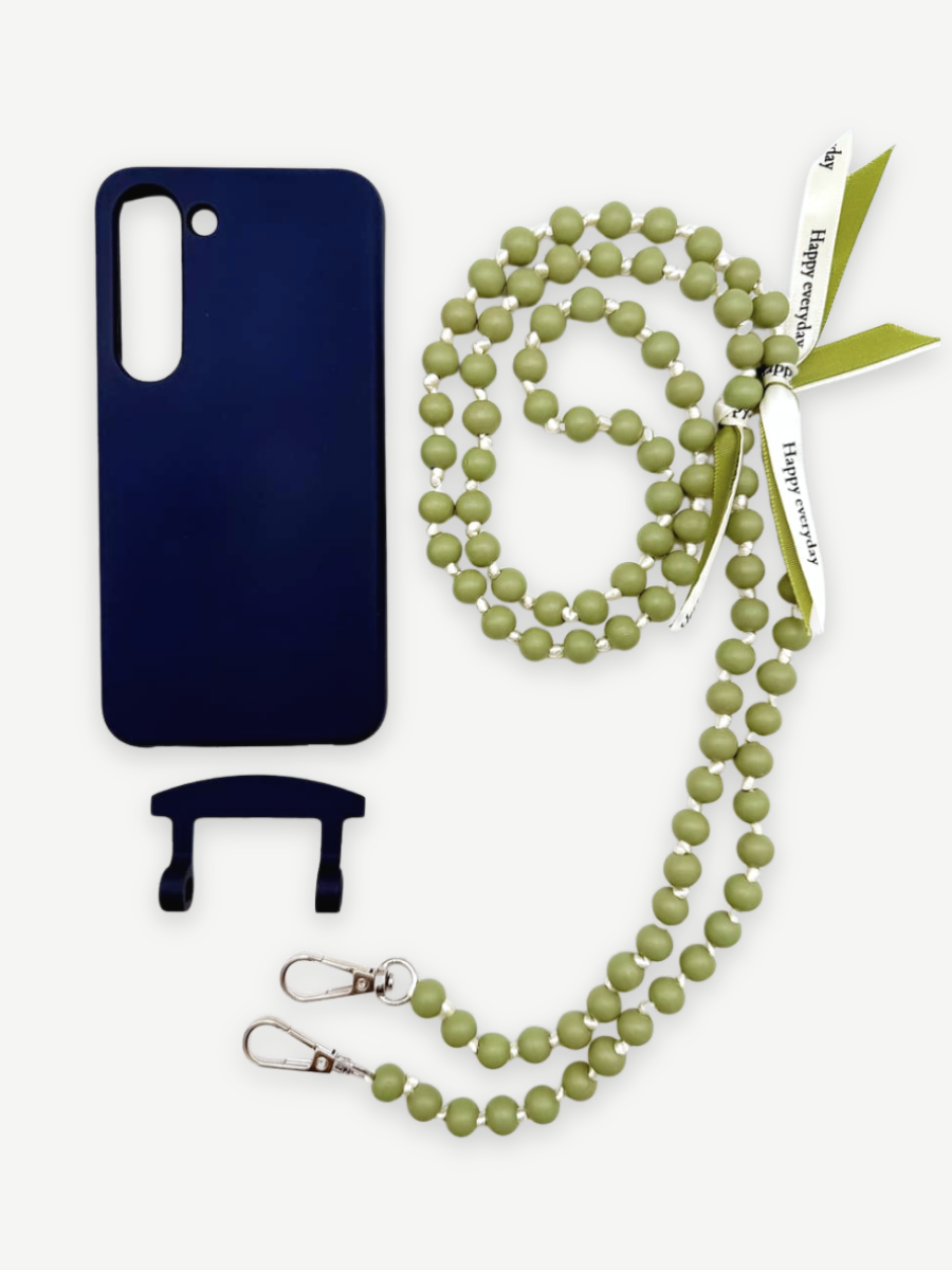 Set Handykette IBIZA GREEN mit Hülle NAVY für Samsung