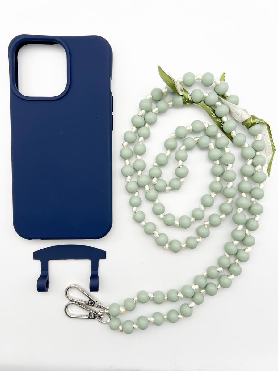 Set Handykette IBIZA GREEN mit Hülle NAVY für iPhone