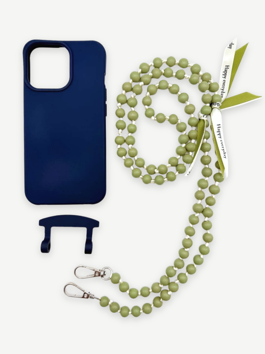 Set Handykette IBIZA GREEN mit Hülle NAVY für iPhone