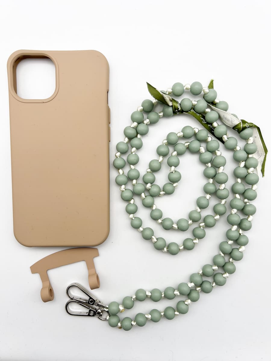 Set Handykette IBIZA GREEN mit Hülle TOFFEE für iPhone