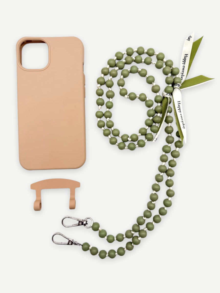 Set Handykette IBIZA GREEN mit Hülle TOFFEE für iPhone