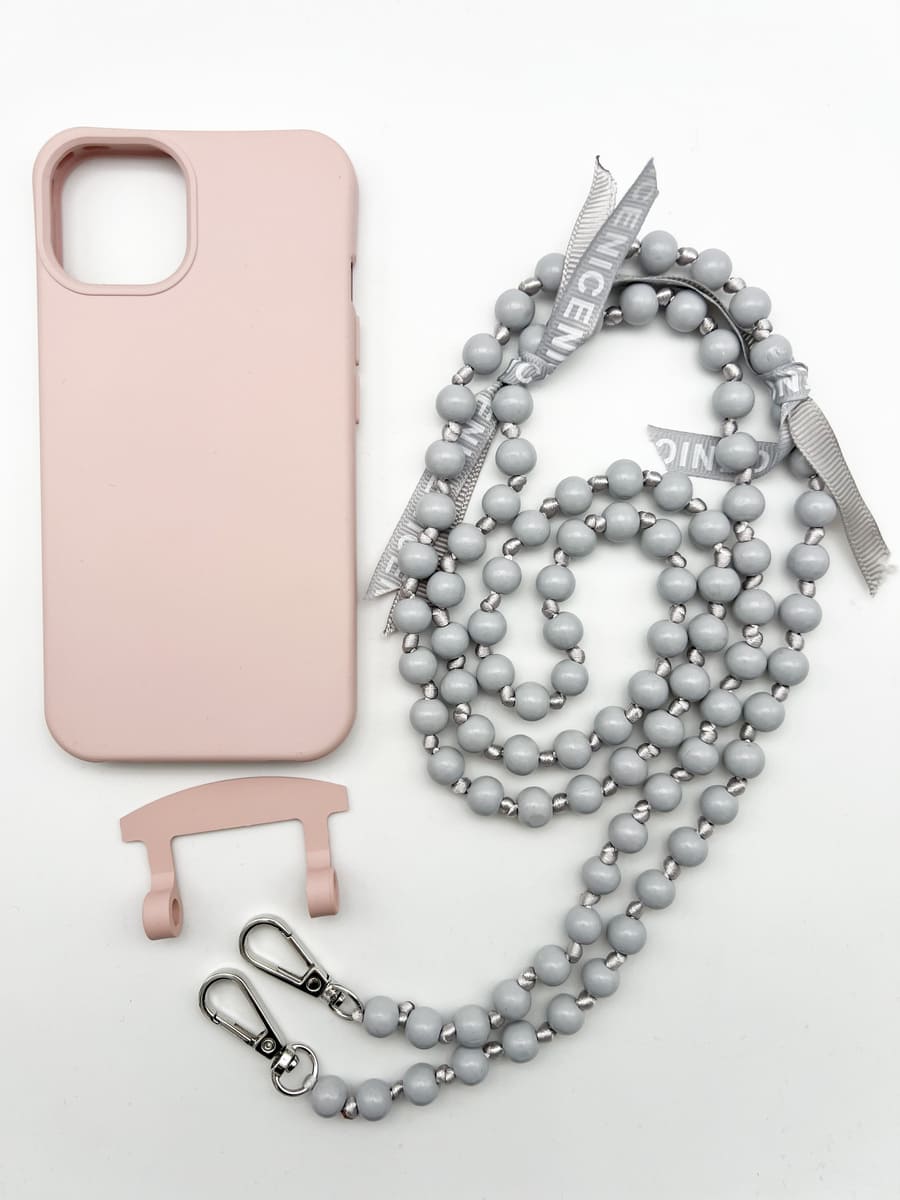 Set Handykette IBIZA GREY mit Hülle CANDY für iPhone